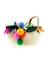 Bolsa de Palma con Pompones de Colores