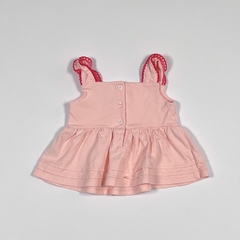 TALLE 12/18 MESES - REMERA S/MANGAS ROSA DETALLES ROJO- JANIE AND JACK - comprar online