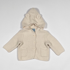 TALLE 3/6 MESES - CAMPERA HILO CRUDO C/CAPUCHA - GAP