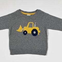 TALLE 3 MESES - SWEATER HILO GRIS CAMION AMARILLO - CARTERS - comprar online