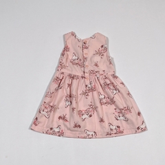 TALLE 12 MESES - VESTIDO S/MANGA ROSA CABALLOS FLORES C/BOMBACHA - CARTERS en internet