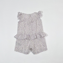 TALLE 12/18 MESES - MONO CORTO S/MANGA BLANCO FLORES LILAS - BROER - comprar online