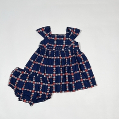 TALLE 6/9 MESES - VESTIDO S/MANGA C/BOMBACHA AZUL BOTONES - TOMMY HILFIGER - comprar online