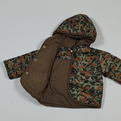 TALLE 6 MESES - CAMPERA ABRIGO VERDE CAMUFLADA EN ALGODON - OLD BUNCH - comprar online