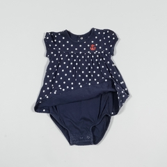 TALLE 12 MESES - VESTIDO M/CORTA AZUL LUNARES BLANCOS - CARTERS - comprar online