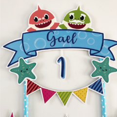 Cake topper Pincho Adorno torta Personalizado Baby Shark - comprar online