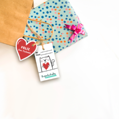 Etiquetas tags imprimibles San Valentín con tu logo emprendedor gatitos - comprar online