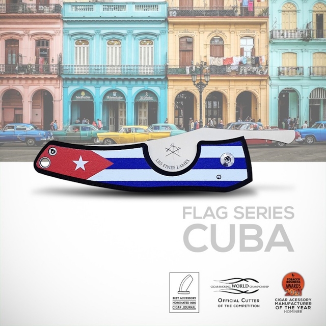 Cortador charutos LES FINES LAMES Le Petit cuba flag dark