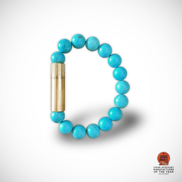 Furador charutos LES FINES LAMES Bracelete brass turquoise M