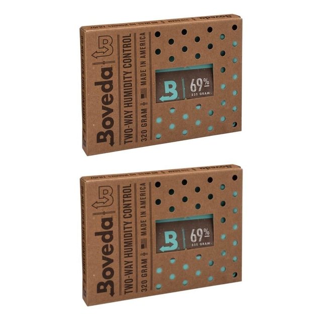 BOVEDA 69% - 320g kit c/2un umidificador charutos alimentos