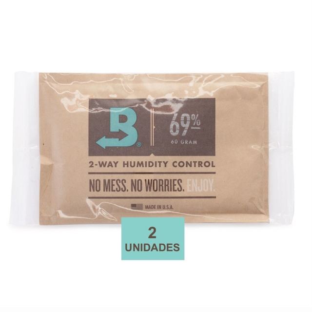 BOVEDA 69% - 60g kit c/2un umidificador charutos alimentos