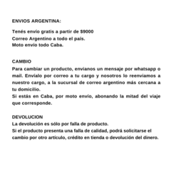 Banner de la categoría ENVÍOS Y CAMBIOS