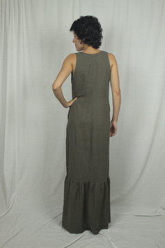 Vestido longo babado - loja online