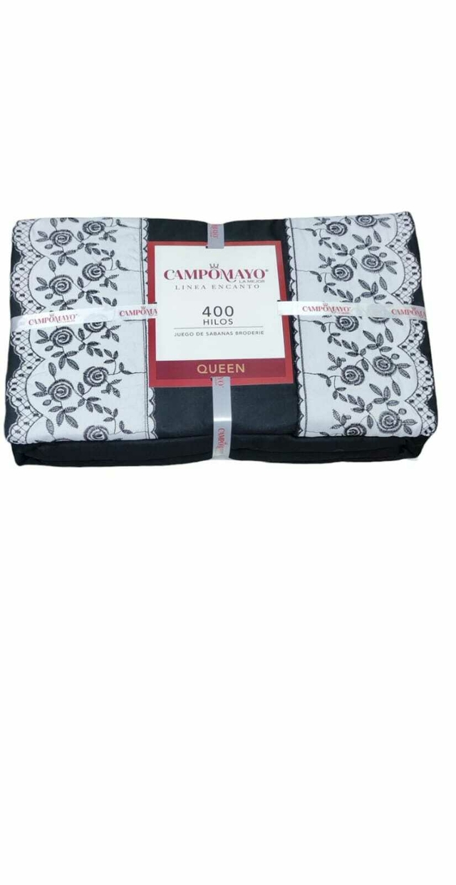 JUEGO DE SABANA BRODERIE QUEEN CAMPOMAYO ART. 7074