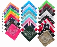 Pañuelo Bandana 100% Algodon Varios Colores - KITCH TECH