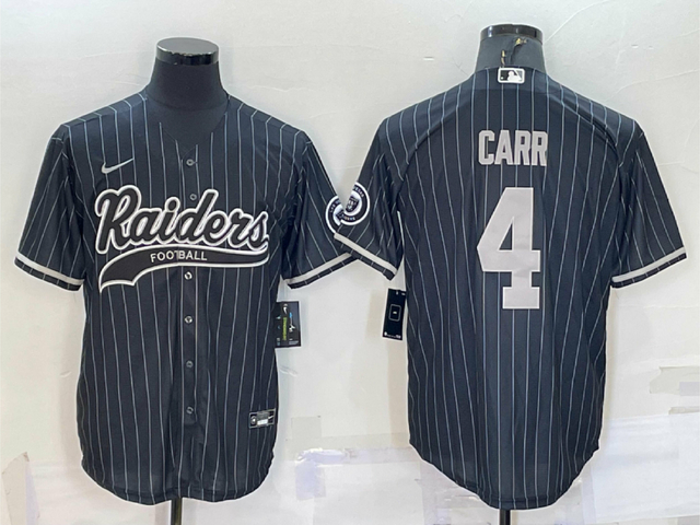 Camiseta Casaca con botones NFL Las Vegas Raiders Carr 4