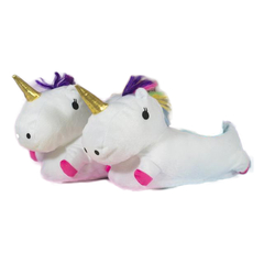 Pantuflas Unicornio Pelos Colores Unicornios Acolchonadas