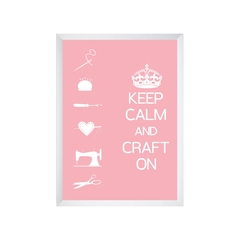 Quadro Keep Calm and craft on - comprar online