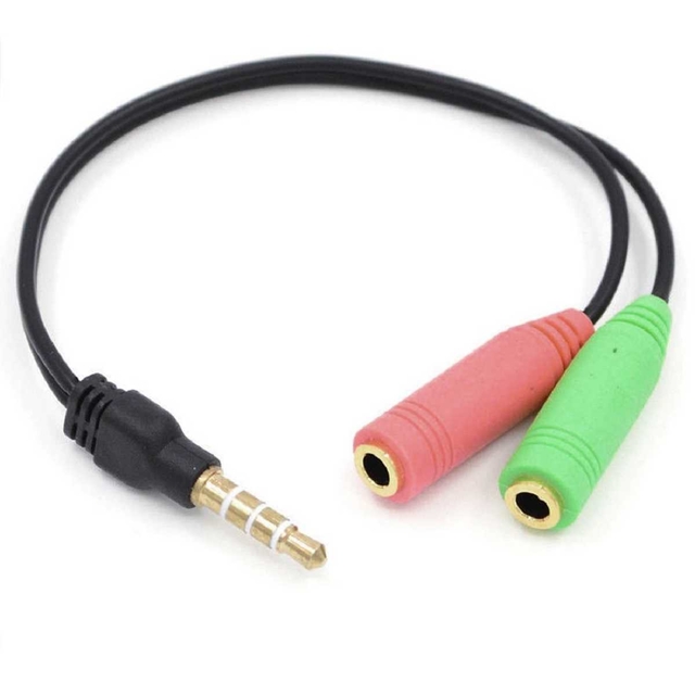 Cable adaptador jack para audífono micrófono y audio pc GENERICO