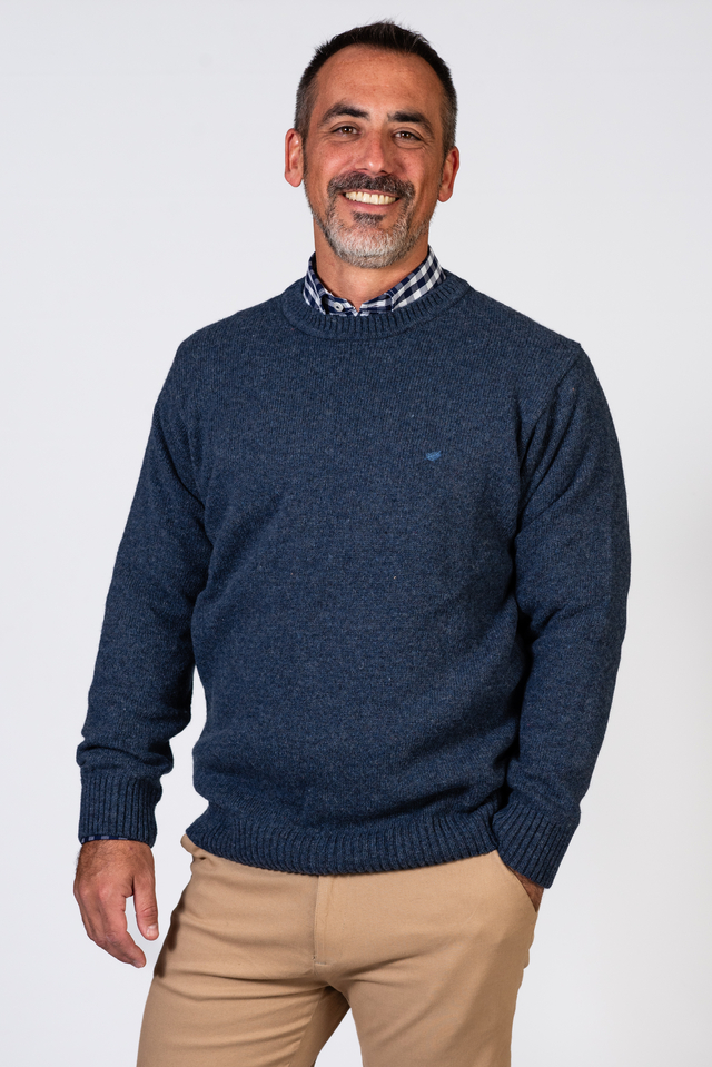 Sweater Shetland Azul Elegancia y Comodidad