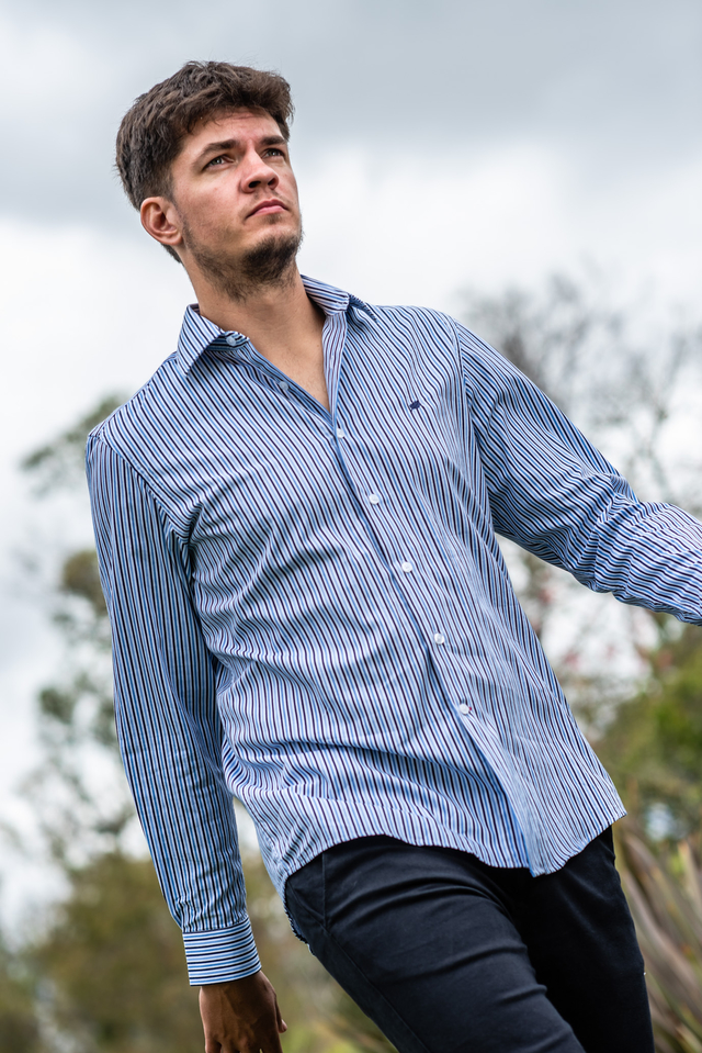 Camisa Miami Rayas CO Manga Larga Fit Scotfield