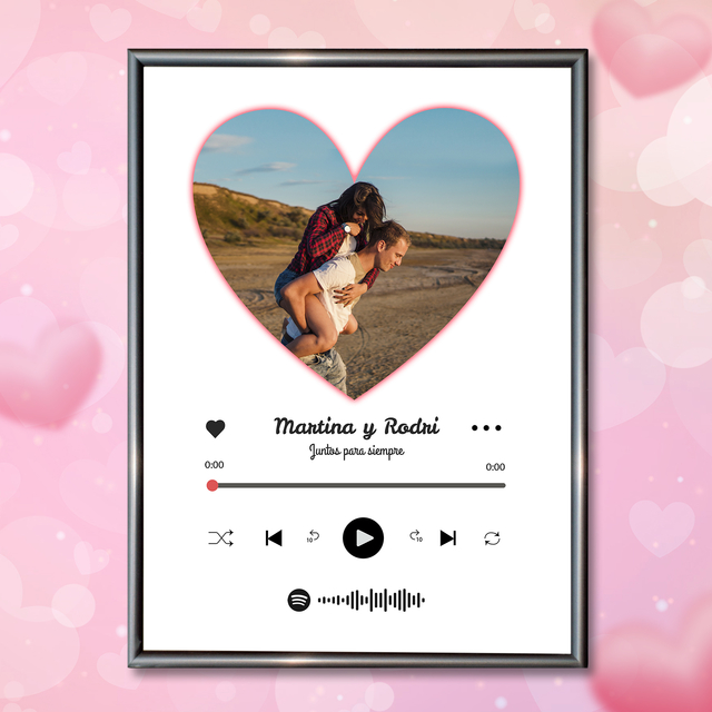 Cuadro personalizado spotify con foto para pareja o amistades - kuadro –