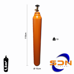 Cilindro 1.5m³ 10Lt. 7.5kg R075. D140 P/gas Sello Iram - comprar online