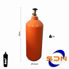 Cilindro 4m³ 20Lts. 20kg Alt.75 D22 P/gas Sello Iram - comprar online