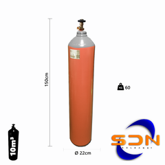 Cilindro 10m³ 51Lts. 50kg R075. D244 P/gas Sello Iram