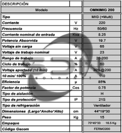 Soldadora MIG FERROLAN OMNIMIG 200 (3en1) Sinérgica - comprar online