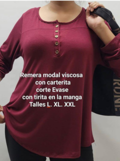 Remera de modal viscosa corte Evasé - comprar online