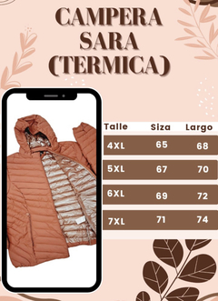 Campera térmica capucha desmontable. Talles especiales - comprar online