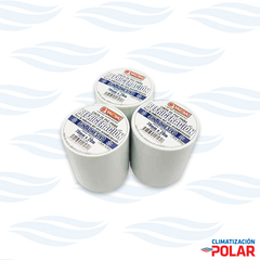 Cinta de PVC sin adhesivo TACSA blanca 7 cm X 20 mts