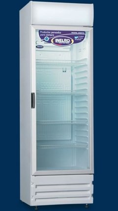 Exhibidora Vertical INELRO una puerta 390 lts con cenefa Mod MT400 - comprar online