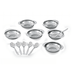 CONJUNTO INOX PARA SOBREMESA 12 PEÇAS - comprar online