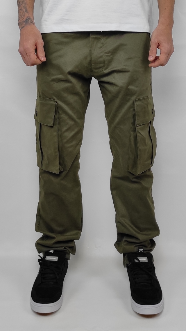 CALÇA CARGO HOCKS CENTRAL VERDE MILITAR