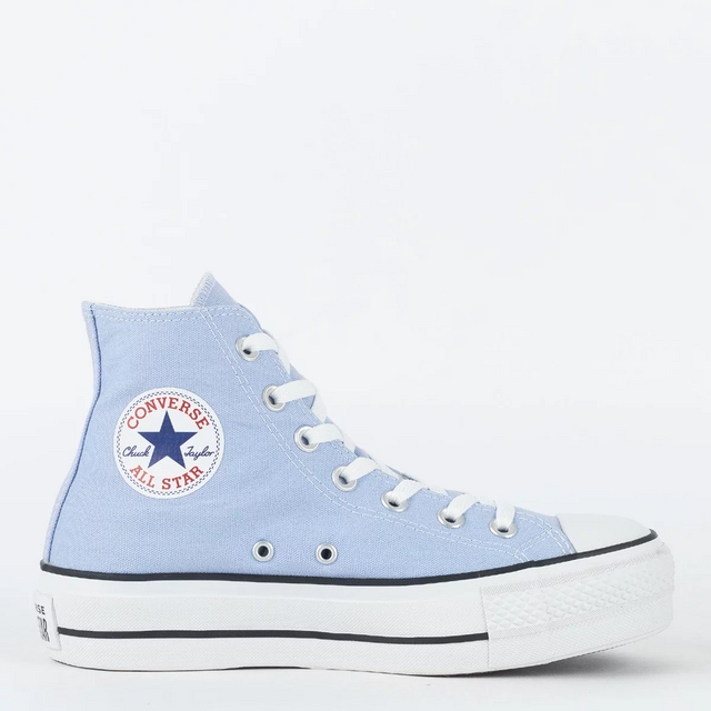 Tenis all star cano alto best sale azul claro