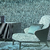 Foto Ambiente do Papel de Parede Textura Tons de Azul Detalhes em Brilho - Coleção Verona 2 982005 | 10 metros | Cola Grátis - Ciça Braga