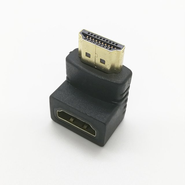 Ficha Codo Adaptador Hdmi 90 Grados En L Macho Hembra