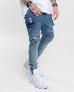 Calça Jeans CARGO BIKER