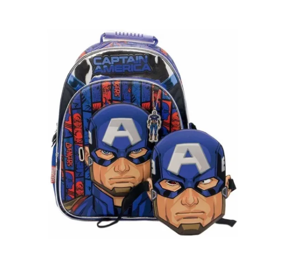 Mochila Avengers Capitan America con mascara 16'' - Cresko