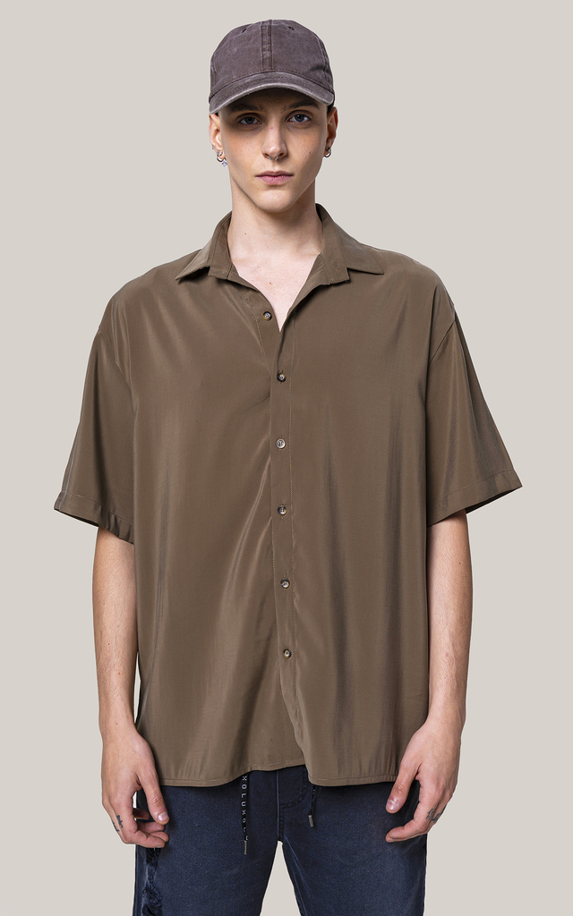 Camisa manga corta oversize clearance