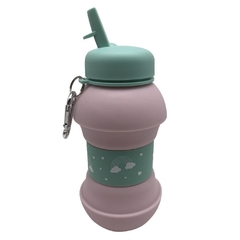 Botella de silicona plegable con pico rebatible redonda - comprar online