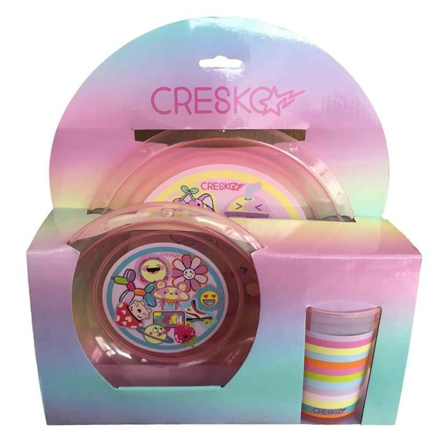 Set infantil plato bowl vaso Cresko diseno Cresko