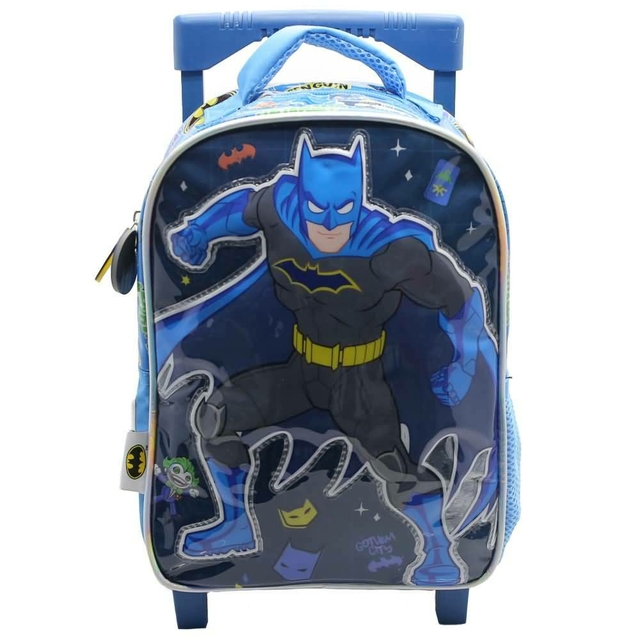 Mochila Guarderia Adapt.Carro Batman Hero 22X27X10Cm Material Escolar Niño  y Niña, Juvenil Colegio