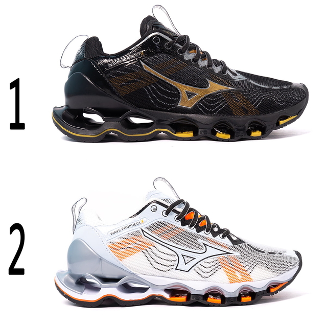 Mizuno prophecy best sale azul e laranja