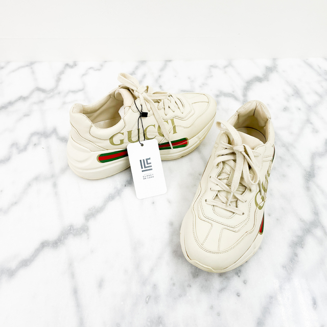T nis Gucci Rhyton Logo Creme Original