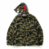 JAQUETA BAPE 1ST CAMO 2ND APE FULL ZIP GREEN