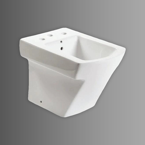 Bidet Roca Hall 3p Lujo Blanco Cuadrado 3 Orificios