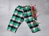 PANTALON PIJAMERO CUADRILLE VERDE NEGRO Y BLANCO